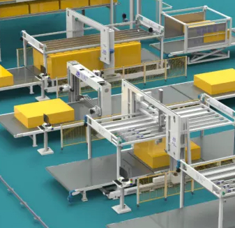 Mattress automatic rolling and packaging line