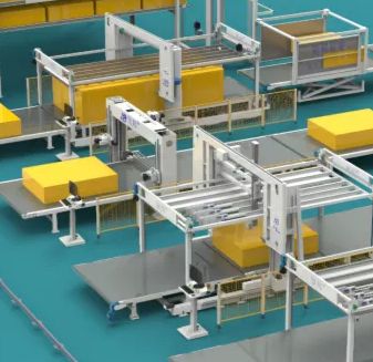 Mattress automatic rolling and packaging line